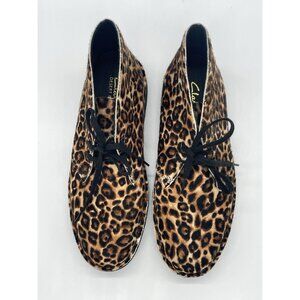 Clarks‎ Desert Boots Womens Animal Print US 9.5 Calf Hair Casual Shoes Travel
